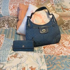 Authentic Coach handbag & wallet